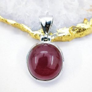 Shop Ruby Pendants! Natural Ruby Pendant, 925 Sterling Silver, July Birthstone, Red Stone, Thanksgiving Gift, Anniversary Gift, Valentine's Gift. Free Shipping. | Natural genuine Ruby pendants. Buy crystal jewelry, handmade handcrafted artisan jewelry for women.  Unique handmade gift ideas. #jewelry #beadedpendants #beadedjewelry #gift #shopping #handmadejewelry #fashion #style #product #pendants #affiliate #ad