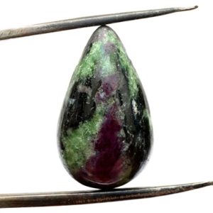 Shop Ruby Zoisite Cabochons! Ruby Zoisite Cabochon Stone (19mm x 11mm x 7mm) 14.5cts – Drop Gemstone – Natural Loose Crystal | Natural genuine stones & crystals in various shapes & sizes. Buy raw cut, tumbled, or polished gemstones for making jewelry or crystal healing energy vibration raising reiki stones. #crystals #gemstones #crystalhealing #crystalsandgemstones #energyhealing #affiliate #ad