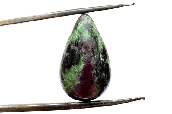 Ruby Zoisite Cabochon Stone (19mm X 11mm X 7mm) 14.5cts - Drop Gemstone - Natural Loose Crystal