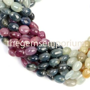Shop Sapphire Chip & Nugget Beads! Multi Sapphire Smooth Nugget Beads,  8×10-8.50×15.50mm Multi Corundum Smooth Fancy Beads, Natural Corundum Nuggets, Nugget Beads Jewelry | Natural genuine chip Sapphire beads for beading and jewelry making.  #jewelry #beads #beadedjewelry #diyjewelry #jewelrymaking #beadstore #beading #affiliate #ad