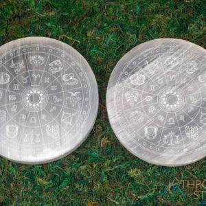 Shop Crystal Healing! SELENITE Zodiac Wheel Charging Plate – Etched Selenite, Crystal Healing, Astrological Chart , Charging Station, E1901 | Shop jewelry making and beading supplies, tools & findings for DIY jewelry making and crafts. #jewelrymaking #diyjewelry #jewelrycrafts #jewelrysupplies #beading #affiliate #ad