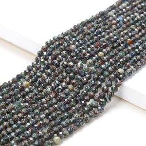 Shop Seraphinite Beads! 3MM Russian Seraphinite Gemstone Natural Micro Faceted Round Beads 15 inch Full Strand (80016224-P50) | Natural genuine faceted Seraphinite beads for beading and jewelry making.  #jewelry #beads #beadedjewelry #diyjewelry #jewelrymaking #beadstore #beading #affiliate #ad