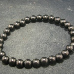 Shungite Bracelet with 6mm Round Beads From Russia – 7" | Natural genuine Shungite bracelets. Buy crystal jewelry, handmade handcrafted artisan jewelry for women.  Unique handmade gift ideas. #jewelry #beadedbracelets #beadedjewelry #gift #shopping #handmadejewelry #fashion #style #product #bracelets #affiliate #ad