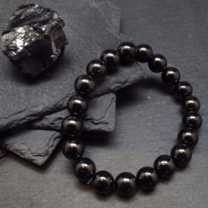 Shop Shungite Bracelets! Elite Noble Shungite Genuine Bracelet ~ 7 Inches  ~ 10mm Round Beads | Natural genuine Shungite bracelets. Buy crystal jewelry, handmade handcrafted artisan jewelry for women.  Unique handmade gift ideas. #jewelry #beadedbracelets #beadedjewelry #gift #shopping #handmadejewelry #fashion #style #product #bracelets #affiliate #ad