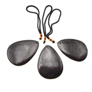 Shop Shungite Pendants! Natural Shungite Pendant Big Teardrop Shape Size 58x80mm Sold Per Piece | Natural genuine Shungite pendants. Buy crystal jewelry, handmade handcrafted artisan jewelry for women.  Unique handmade gift ideas. #jewelry #beadedpendants #beadedjewelry #gift #shopping #handmadejewelry #fashion #style #product #pendants #affiliate #ad