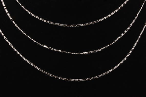 Clip Tiny Chain Real Rhodium Plated 3 Feet, Jewelry Making Supplies