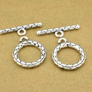 Shop Clasps for Making Jewelry! silver toggle clasps for necklaces, Bali silver clasps for Bracelets, antique clasps for jewelry making Kumihimo findings supply 2 sets 18mm | Shop jewelry making and beading supplies, tools & findings for DIY jewelry making and crafts. #jewelrymaking #diyjewelry #jewelrycrafts #jewelrysupplies #beading #affiliate #ad
