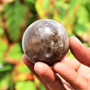 Shop Smoky Quartz Shapes! Natural Brown Smoky Quartz Crystal Large 50MM Healing Metaphysical Meditation Power Charged Sphere Ball | Natural genuine stones & crystals in various shapes & sizes. Buy raw cut, tumbled, or polished gemstones for making jewelry or crystal healing energy vibration raising reiki stones. #crystals #gemstones #crystalhealing #crystalsandgemstones #energyhealing #affiliate #ad