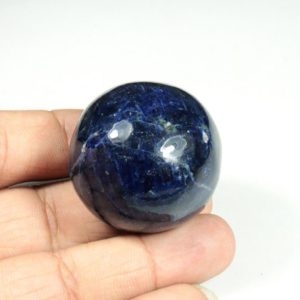 Shop Sodalite Cabochons! 100% Natural Blue Sodalite Cabochon Ball Shape Gemstone 62.00 Gram Display Reiki Home Decor Large Sodalite Sphere Gemstone 37 MM | Natural genuine stones & crystals in various shapes & sizes. Buy raw cut, tumbled, or polished gemstones for making jewelry or crystal healing energy vibration raising reiki stones. #crystals #gemstones #crystalhealing #crystalsandgemstones #energyhealing #affiliate #ad