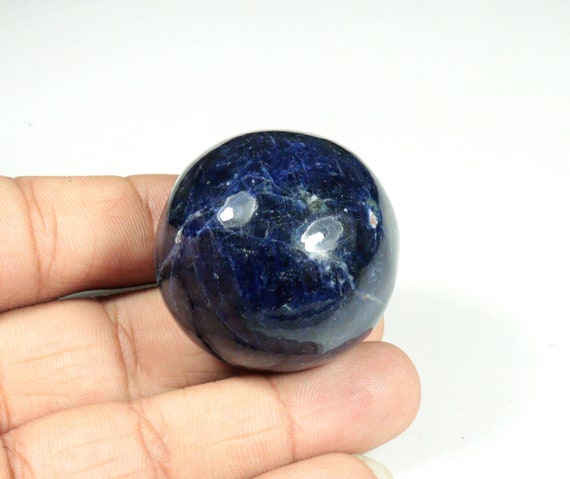 Blue Sodalite, 62.00 Gram Reiki Home Decor, Sodalite Sphere Gemstone 37 Mm