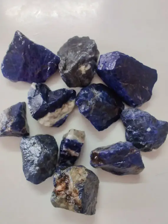 Natural Sodalite Rough Stones, Raw Sodalite Crystal Stones, Reiki & Crystal Healing