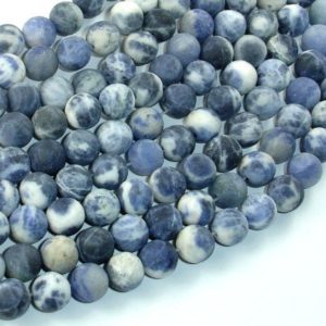 Shop Sodalite Beads! Matte Sodalite Beads, 8mm (8.5mm), Round Beads, 15.5 Inch, Full strand, Approx 47 beads, Hole 1mm (411054018) | Natural genuine beads Sodalite beads for beading and jewelry making.  #jewelry #beads #beadedjewelry #diyjewelry #jewelrymaking #beadstore #beading #affiliate #ad