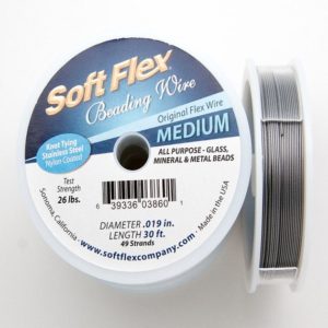 Shop Beading Wire! SoftFlex Regular Original Stainless Steel Beading Wire 21 strand .019 inch 30ft & 100ft  length- 1 spool | Shop jewelry making and beading supplies, tools & findings for DIY jewelry making and crafts. #jewelrymaking #diyjewelry #jewelrycrafts #jewelrysupplies #beading #affiliate #ad