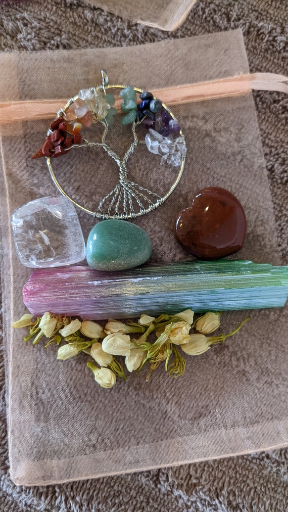 Spirituality Reiki Cleansing Crystal Healing Kit With Jasmine 22set2
