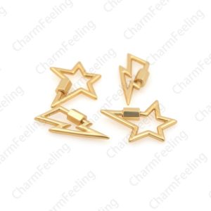 Shop Clasps for Making Jewelry! Star Clasp, Lightning Clasp, Screw Lock, Gold-Plated Star Clasp, DIY Jewelry Making Accessories 1pcs | Shop jewelry making and beading supplies, tools & findings for DIY jewelry making and crafts. #jewelrymaking #diyjewelry #jewelrycrafts #jewelrysupplies #beading #affiliate #ad
