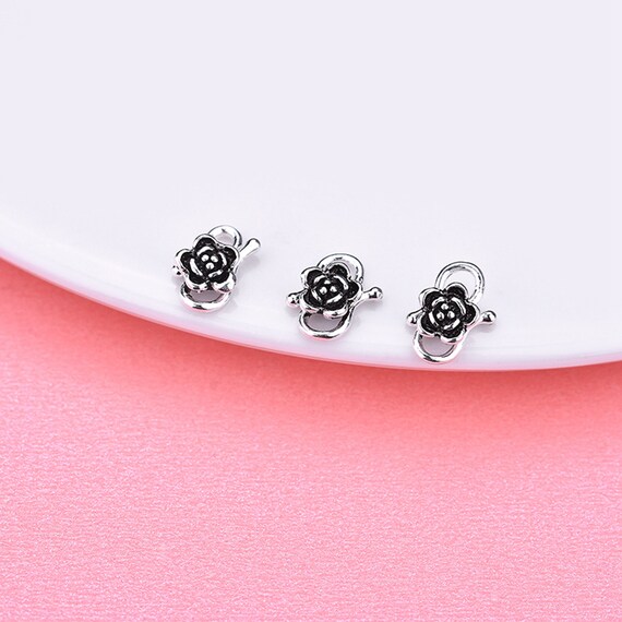 Sterling Silver S Clasps, S925 Silver Hook Clasp For Jewelry Making Supplies, Bracelet Hook Clasp Connector, Flower S Hook Clasp
