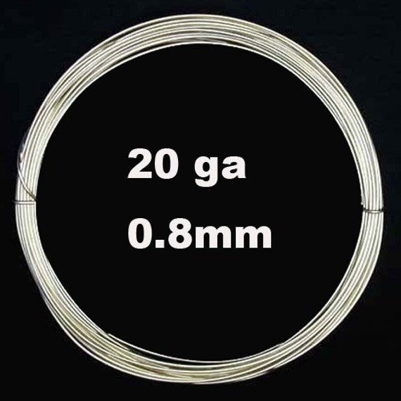Sterling Silver 20 Gauge Half Hard Round Wire For Jewelry Making (3 Feet) Sku: 207005