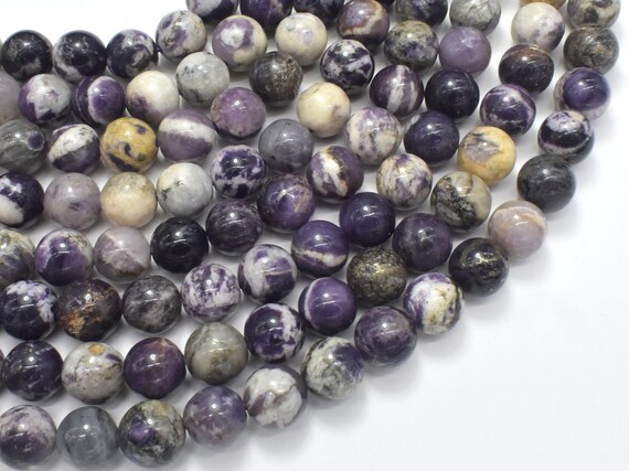 Sugilite Beads, 10mm Round Beads, 15 Inch, Full Strand, Approx. 40 Beads, Hole 1mm (212054003)