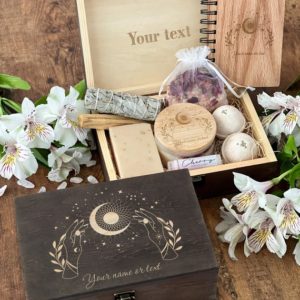 Shop Gifts for Crystal Lovers! Sun And Moon Box, Crystal Box, Personalized Box, Crystal Mystery Box, Crystal Gift Set, Storage Box, Witch Box, Tarot Card Box, Storage Box | Shop jewelry making and beading supplies, tools & findings for DIY jewelry making and crafts. #jewelrymaking #diyjewelry #jewelrycrafts #jewelrysupplies #beading #affiliate #ad