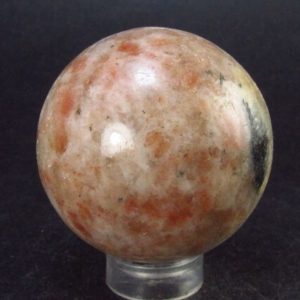 Shop Sunstone Shapes! Sunstone Sphere Ball From India – 1.4" – 67.9 Grams | Natural genuine stones & crystals in various shapes & sizes. Buy raw cut, tumbled, or polished gemstones for making jewelry or crystal healing energy vibration raising reiki stones. #crystals #gemstones #crystalhealing #crystalsandgemstones #energyhealing #affiliate #ad