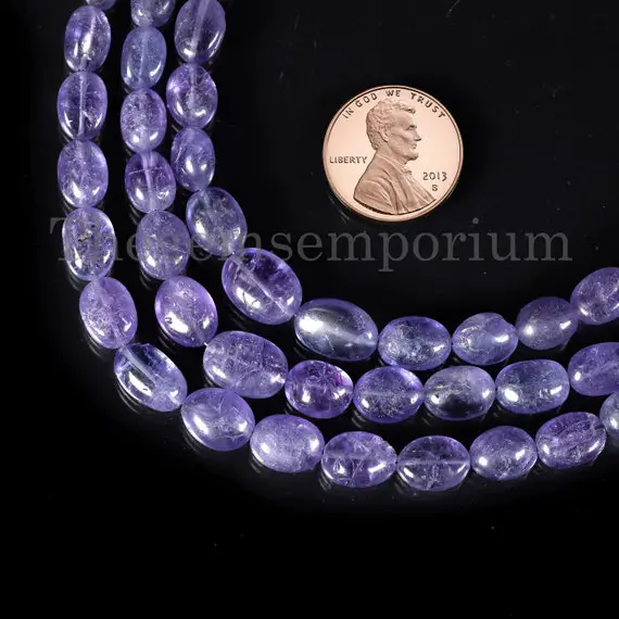 Tanzanite Smooth Oval Beads, Tanzanite Plain Beads, 5x6-7x9mm Tanzanite Beads, Straight Drill Ovals, Tanzanite Ovals, Gemstone Beads