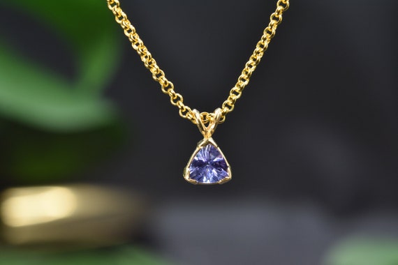 1ct Natural Tanzanite Necklace In 14k Gold, December Birthstone, Fine Jewelry, Natural Tanzanite Pendant, Gemstone Jewelry, Gift For Her