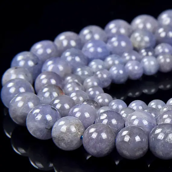 Natural Tanzanite Gemstone Grade Aa Round 3mm 4mm 5mm 6mm Loose Beads Bulk Lot 1,2,6,12 And 50 (d332)
