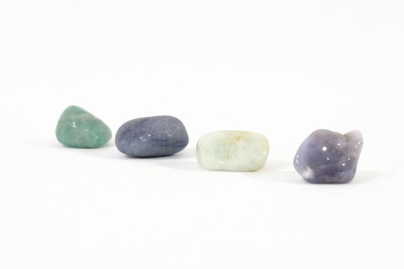 Throat Chakra Crystal Kit: Amazonite, Blue Quartz, Aquamarine