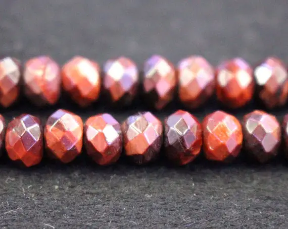 Natural Faceted Gemstone Rondelle Beads,abacus Gemstone Beads Wholesale Supply,one Strand 15"