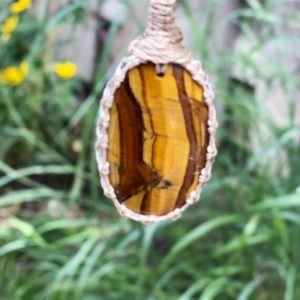 Shop Tiger Iron Pendants! Tiger eye necklace for women, iron tiger eye cabochon pendant, boho jewelry handmade, macrame rock necklace  for men,tribal inspired jewelry | Natural genuine Tiger Iron pendants. Buy handcrafted artisan men's jewelry, gifts for men.  Unique handmade mens fashion accessories. #jewelry #beadedpendants #beadedjewelry #shopping #gift #handmadejewelry #pendants #affiliate #ad