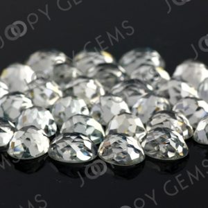 Shop Topaz Cabochons! White Topaz Rose Cut Oval Cabochon 8x10mm FLAT BACK- 1 cab | Natural genuine stones & crystals in various shapes & sizes. Buy raw cut, tumbled, or polished gemstones for making jewelry or crystal healing energy vibration raising reiki stones. #crystals #gemstones #crystalhealing #crystalsandgemstones #energyhealing #affiliate #ad
