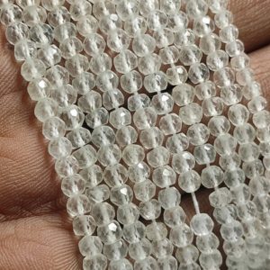 Shop Topaz Faceted Beads! Natural White Topaz Faceted Rondelle Shape Gemstone Beads,White Topaz Micro Cut Faceted Beads,White Topaz Beads For Jewelry Making Designs | Natural genuine faceted Topaz beads for beading and jewelry making.  #jewelry #beads #beadedjewelry #diyjewelry #jewelrymaking #beadstore #beading #affiliate #ad