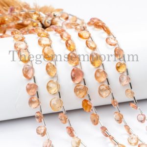 Shop Topaz Beads! Extremely Rare Imperial Topaz Beads, Imperial Topaz Heart Shape Beads, Briolette Heart Beads, Topaz Beads, Side Drill Heart, Gemstone Beads | Natural genuine beads Topaz beads for beading and jewelry making.  #jewelry #beads #beadedjewelry #diyjewelry #jewelrymaking #beadstore #beading #affiliate #ad