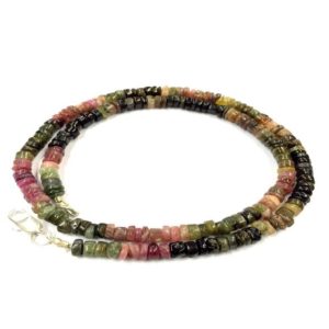 Shop Tourmaline Rondelle Beads! Natural Stone Smooth Tourmaline Tyre Beads 6mm Wheel Shape Gemstone Beads 18" Strand Wholesale Price | Natural genuine rondelle Tourmaline beads for beading and jewelry making.  #jewelry #beads #beadedjewelry #diyjewelry #jewelrymaking #beadstore #beading #affiliate #ad