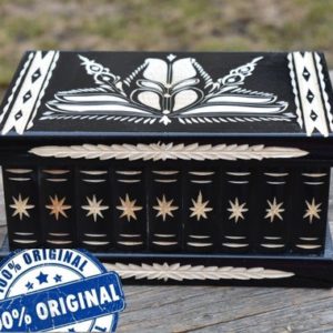 Shop Men's Jewelry Boxes! TRICK Box HUGE, Black Wooden Box, Mens Jewelry Box, Wooden Puzzle Box, Unique Personalized gifts for MEN | Shop jewelry making and beading supplies, tools & findings for DIY jewelry making and crafts. #jewelrymaking #diyjewelry #jewelrycrafts #jewelrysupplies #beading #affiliate #ad