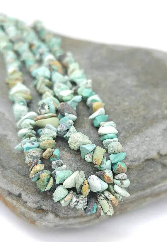 Turquoise Pure Natural  Rare Nugget Beads 3 - 5mm Mm Approx Natural Turquoise Gemstone Nugget Beads  Undyed Turquoise Beads / 10 Beads