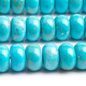 Shop Turquoise Rondelle Beads! Turquoise Beads 8x5MM Mint Blue Rondelle Loose Beads (103407) | Natural genuine rondelle Turquoise beads for beading and jewelry making.  #jewelry #beads #beadedjewelry #diyjewelry #jewelrymaking #beadstore #beading #affiliate #ad