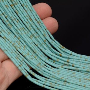 Shop Turquoise Round Beads! 2x2mm Turquoise Gemstone Light Blue Round Tube Heishi 2mm Loose Beads 12.5 inch Full Strand LOT 1,2,6,12 and 50 (80005606-473) | Natural genuine round Turquoise beads for beading and jewelry making.  #jewelry #beads #beadedjewelry #diyjewelry #jewelrymaking #beadstore #beading #affiliate #ad