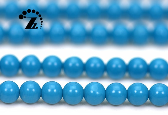 Blue Magnesite Smooth Round Beads,natural,gemstone Beads,diy Beads,2mm 3mm For Choice,15" Full Strand