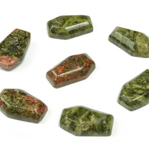 Shop Unakite Cabochons! Unakite Coffin Crystal – Cabochon – Crystal Carving – 3cm CO1014 | Natural genuine stones & crystals in various shapes & sizes. Buy raw cut, tumbled, or polished gemstones for making jewelry or crystal healing energy vibration raising reiki stones. #crystals #gemstones #crystalhealing #crystalsandgemstones #energyhealing #affiliate #ad