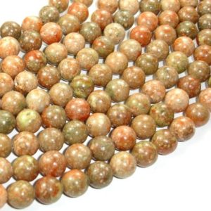 Shop Unakite Round Beads! Chinese Unakite Beads, Round, 10mm (10.5 mm), 15.5 Inch, Full strand, Approx 38 beads, Hole 1 mm, A quality (195054002) | Natural genuine round Unakite beads for beading and jewelry making.  #jewelry #beads #beadedjewelry #diyjewelry #jewelrymaking #beadstore #beading #affiliate #ad