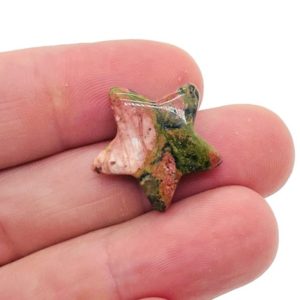 Shop Unakite Shapes! Unakite Star Gemstone – Star Carving Star – Mini Star Crystal Stone – Healing crystal – 2cm – ST1015 | Natural genuine stones & crystals in various shapes & sizes. Buy raw cut, tumbled, or polished gemstones for making jewelry or crystal healing energy vibration raising reiki stones. #crystals #gemstones #crystalhealing #crystalsandgemstones #energyhealing #affiliate #ad