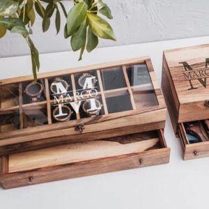 Shop Men's Jewelry Boxes! Watch box display window,Anniversary gifts for men 5 years,Mens jewelry box,Watch storage case,Wood gifts for men | Shop jewelry making and beading supplies, tools & findings for DIY jewelry making and crafts. #jewelrymaking #diyjewelry #jewelrycrafts #jewelrysupplies #beading #affiliate #ad