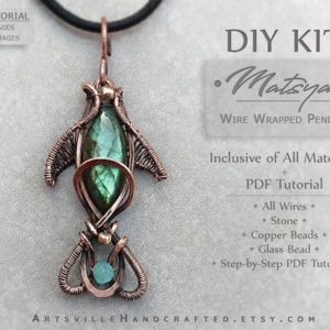 Shop Jewelry Making Kits! Wire Wrap Fish Pendant Kit, Pendant Kit, DIY Kits for Adults, Jewelry making Kit, Wire Jewelry Tutorials Kits for Adults, Craft Kits, DIY | Shop jewelry making and beading supplies, tools & findings for DIY jewelry making and crafts. #jewelrymaking #diyjewelry #jewelrycrafts #jewelrysupplies #beading #affiliate #ad