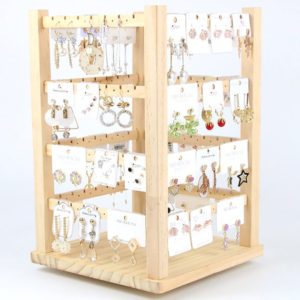 Shop Jewelry Organizers & Earring Racks! Wood Earring Jewelry Hanger Stand Earrings Hanger Organizer Display Stand Rack Rotating Hanging Earrings Necklaces, Bracelets | Shop jewelry making and beading supplies, tools & findings for DIY jewelry making and crafts. #jewelrymaking #diyjewelry #jewelrycrafts #jewelrysupplies #beading #affiliate #ad