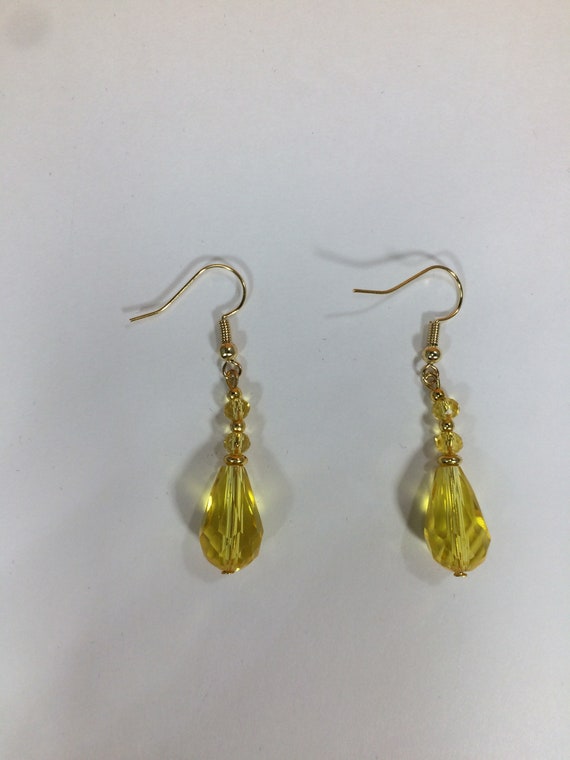 Yellow Sapphire Earrings, Yellow Sapphire Gemstone Earrings, Genuine Yellow Sapphire Earrings, Birthstone Earrings