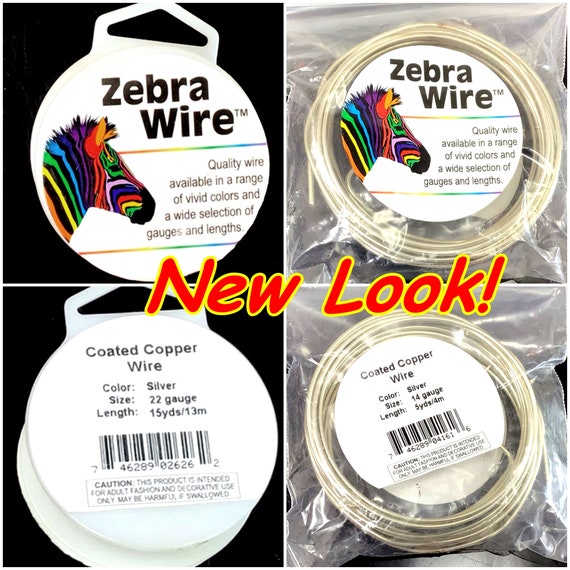 Silver Zebra Wire, Braided Jewelry Making, 12-28 Gauge