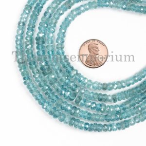 Shop Zircon Beads! 4-6mm Blue Zircon Faceted Beads, Blue Zircon Rondelle Beads, Zircon Beads, Zircon Briolettes Beads, Faceted Rondelle Beads, Gemstone Beads | Natural genuine faceted Zircon beads for beading and jewelry making.  #jewelry #beads #beadedjewelry #diyjewelry #jewelrymaking #beadstore #beading #affiliate #ad