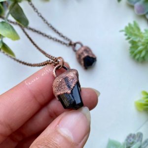 Shop Black Tourmaline Necklaces! Black Tourmaline Copper Necklace, Black Tourmaline Necklace, Copper Electroformed Jewelry, Copper Electroformed Necklace | Natural genuine Black Tourmaline necklaces. Buy crystal jewelry, handmade handcrafted artisan jewelry for women.  Unique handmade gift ideas. #jewelry #beadednecklaces #beadedjewelry #gift #shopping #handmadejewelry #fashion #style #product #necklaces #affiliate #ad