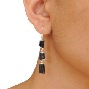 Shop Black Tourmaline Earrings! Black Tourmaline Earrings | Black Tourmaline Drop and Dangle | Handmade Jewelry | Sterling Silver 925 | Natural genuine Black Tourmaline earrings. Buy crystal jewelry, handmade handcrafted artisan jewelry for women.  Unique handmade gift ideas. #jewelry #beadedearrings #beadedjewelry #gift #shopping #handmadejewelry #fashion #style #product #earrings #affiliate #ad